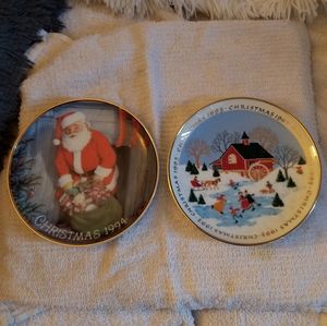 American greeting Christmas plates